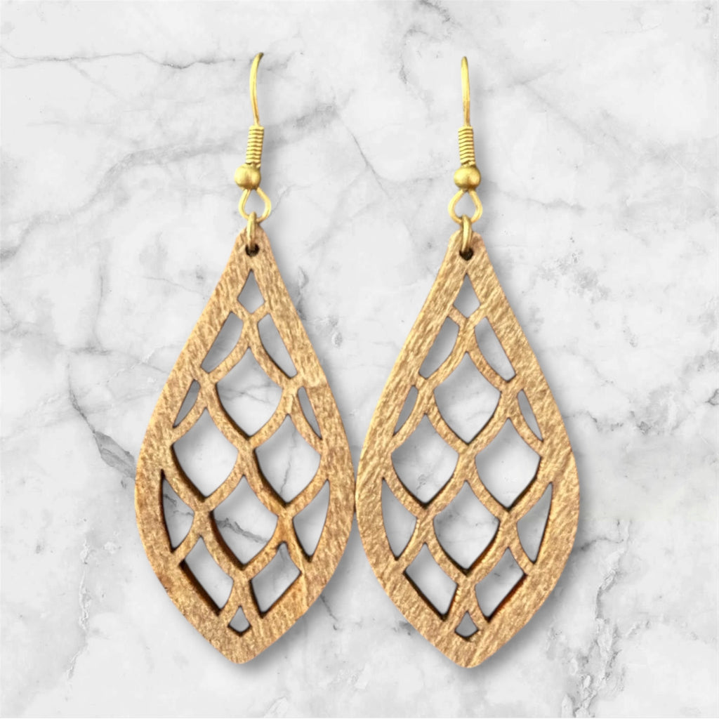 Wood Mermaid Earrings