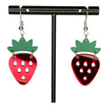 Strawberry Red Mirrored Earrings