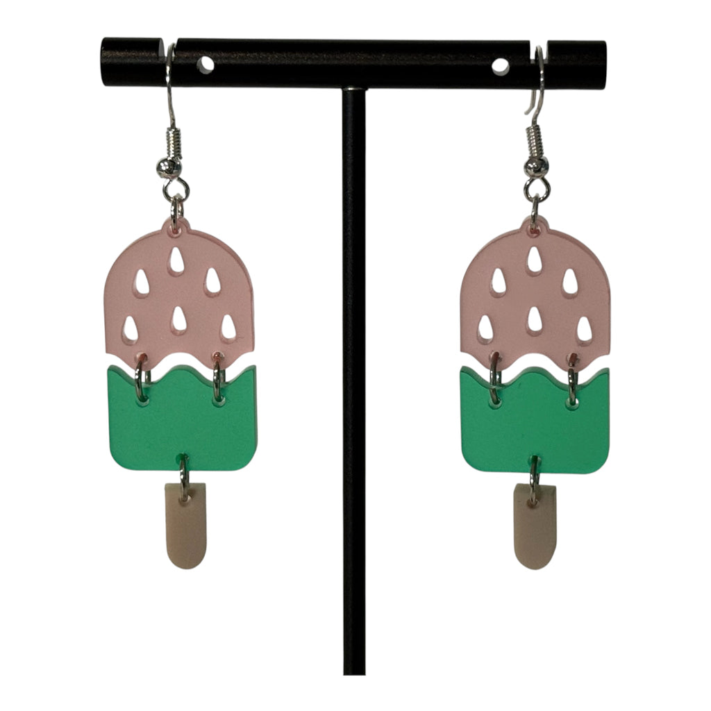 Strawberry Popsicle Earrings